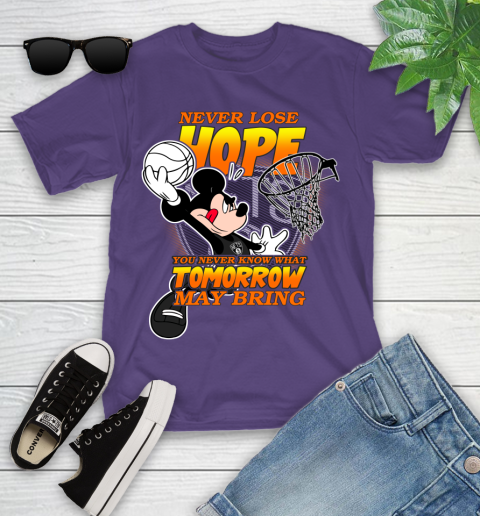Brooklyn Nets NBA Basketball Mickey Disney Never Lose Hope Youth T-Shirt 3