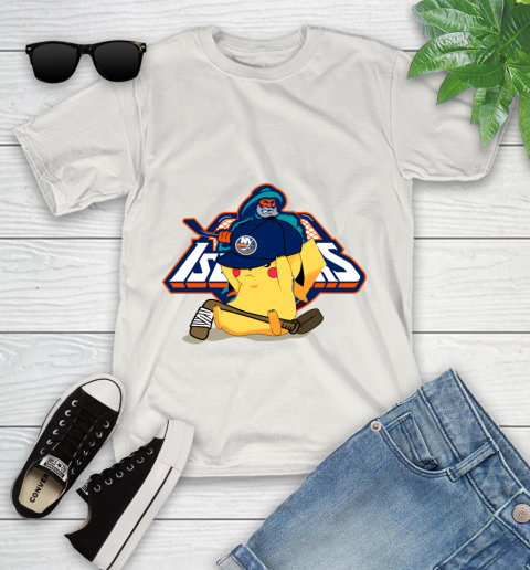 NHL Pikachu Hockey Sports New York Islanders Youth T-Shirt 12