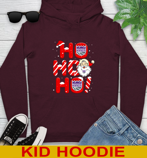 Sacramento Kings NBA Basketball Ho Ho Ho Santa Claus Merry Christmas Shirt Youth Hoodie 7