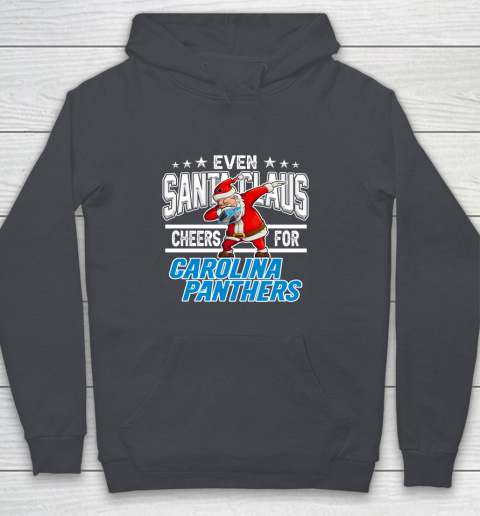 Carolina Panthers Even Santa Claus Cheers For Christmas NFL Youth Hoodie 5