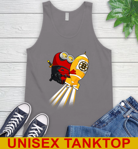 NHL Hockey Boston Bruins Deadpool Minion Marvel Shirt Tank Top 6