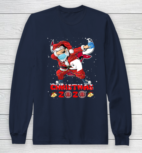 Chicago Bulls Funny Santa Claus Dabbing Christmas 2020 NBA Long Sleeve T-Shirt 2