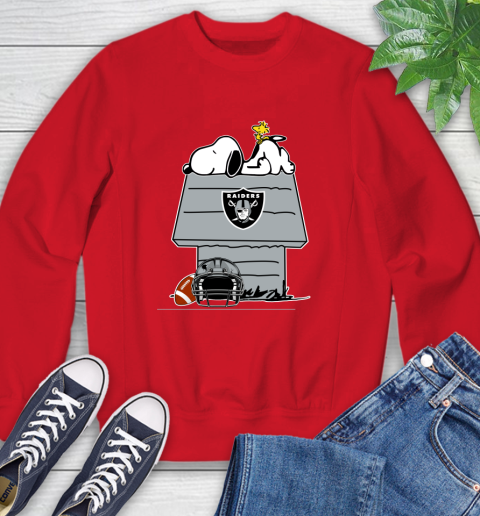 Oakland Raiders NFL Football Snoopy Woodstock The Peanuts Movie Sweatshirt 10