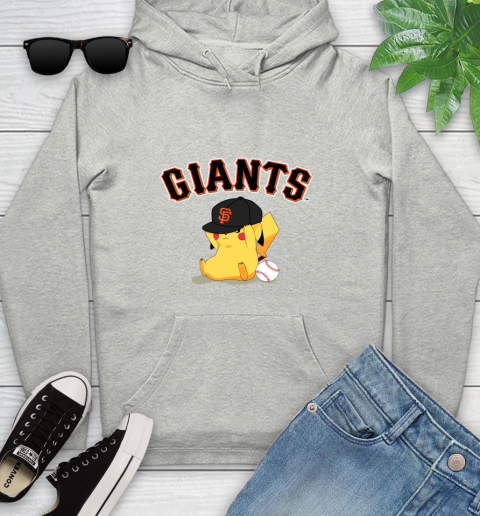MLB Pikachu Baseball Sports San Francisco Giants Youth Hoodie