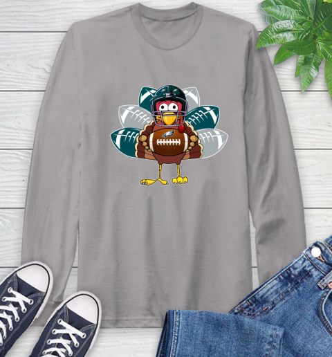Philadelphia Eagles Turkey Thanksgiving Day Long Sleeve T-Shirt 6