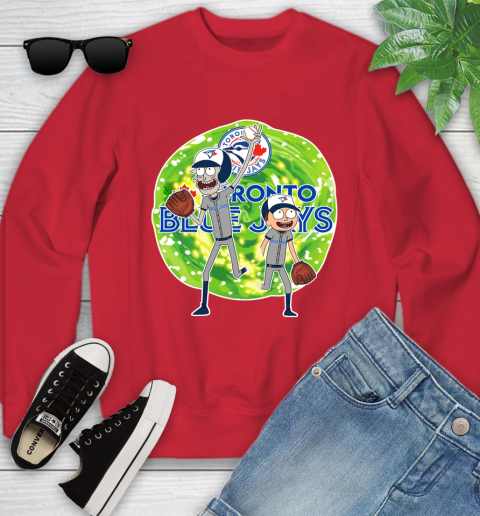 MLB Toronto Blue Jays Rick And Morty Baseball Sports Youth Sweatshirt 9