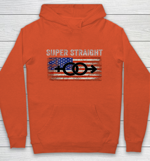 Vintage Us Flag Gender Identity Super Straight Identity Hoodie 3