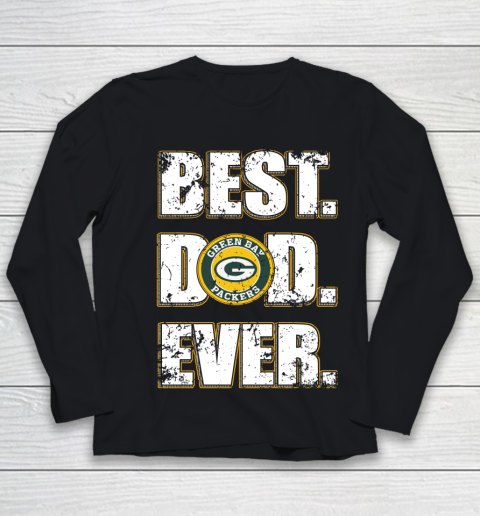 NFL Green Bay Packers Football Best Dad Ever Family Shirt Youth Long Sleeve