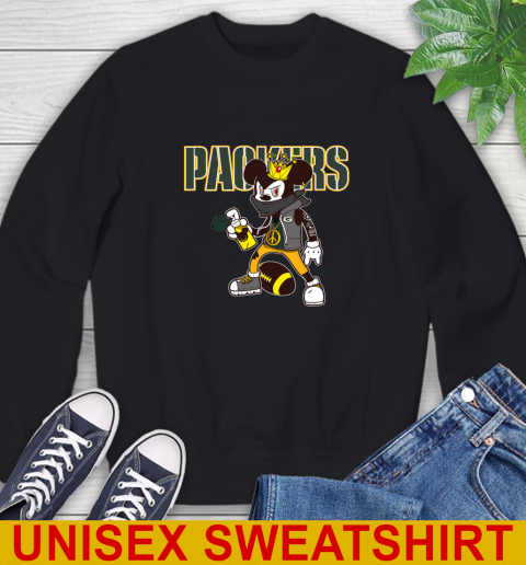 Green Bay Packers NFL Football Mickey Peace Sign Sports Sweatshirt 2