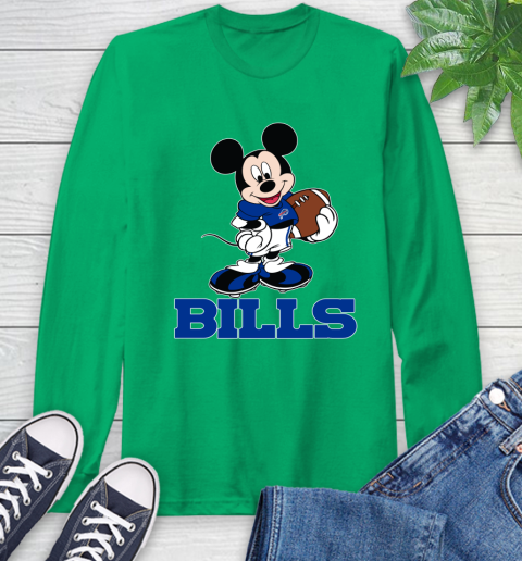 NFL Football Buffalo Bills Cheerful Mickey Mouse Shirt Long Sleeve T-Shirt 8