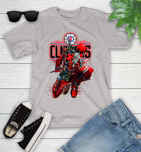 NBA Deadpool Marvel Comics Sports Basketball LA Clippers Youth T-Shirt 12