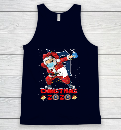 Detroit Tigers Funny Santa Claus Dabbing Christmas 2020 MLB Tank Top 2