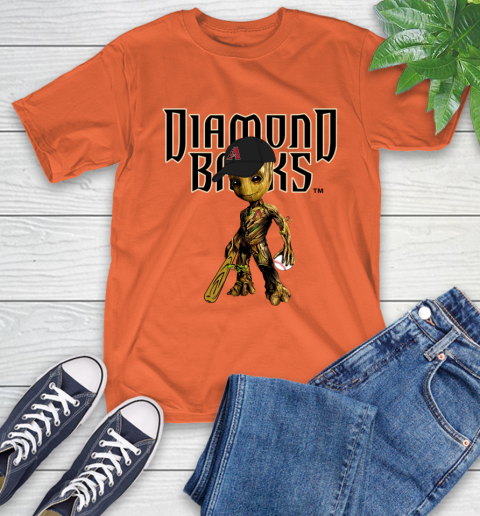 MLB Arizona Diamondbacks Groot Guardians Of The Galaxy Baseball T-Shirt 5
