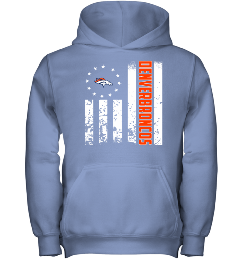 NFL Denver Broncos American Flag Youth Hoodie - Rookbrand