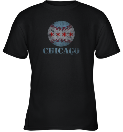 Vintage Chicago Baseball Flag Youth T-Shirt