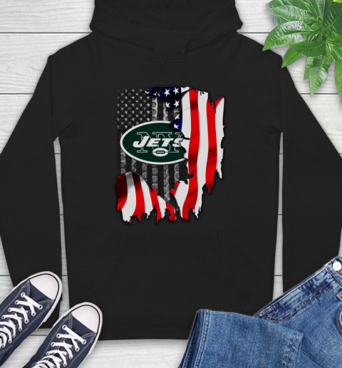 New York Jets NFL Football American Flag Hoodie