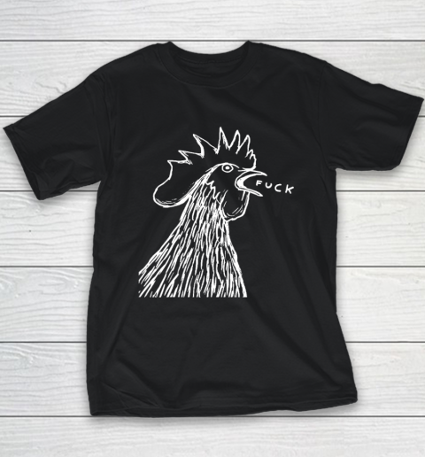 Funny Chicken Rooster Saying FUCK Youth T-Shirt