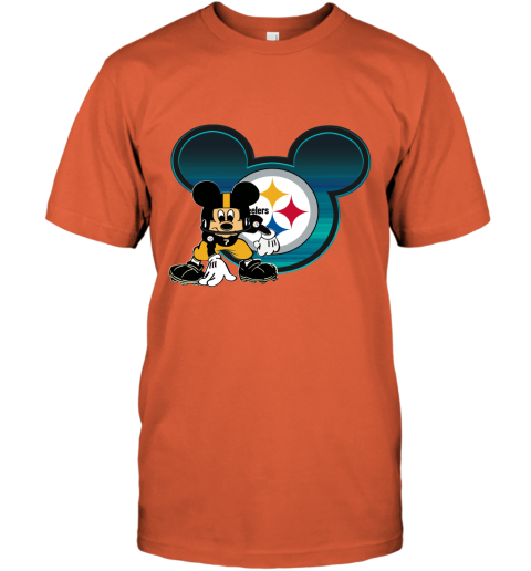 NFL Pittsburgh Steelers Mickey Mouse Disney Football T Shirt - Rookbrand