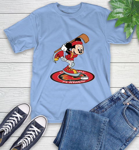 NHL Hockey Calgary Flames Cheerful Mickey Disney Shirt T-Shirt 12
