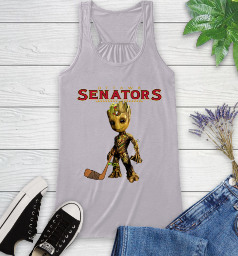 Ottawa Senators NHL Hockey Groot Marvel Guardians Of The Galaxy Racerback Tank 5