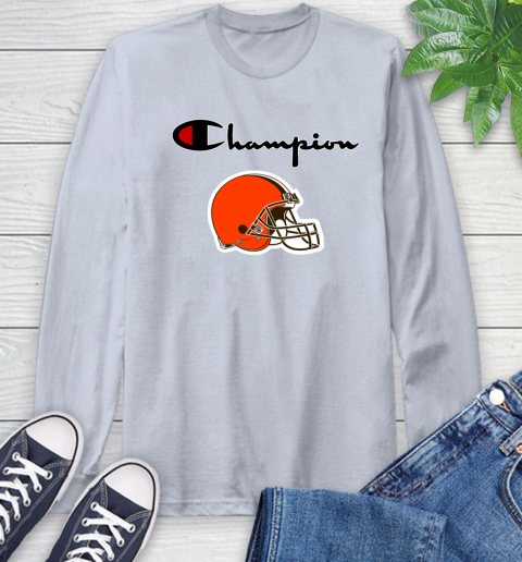 NFL Football Cleveland Browns Champion Shirt Long Sleeve T-Shirt 4