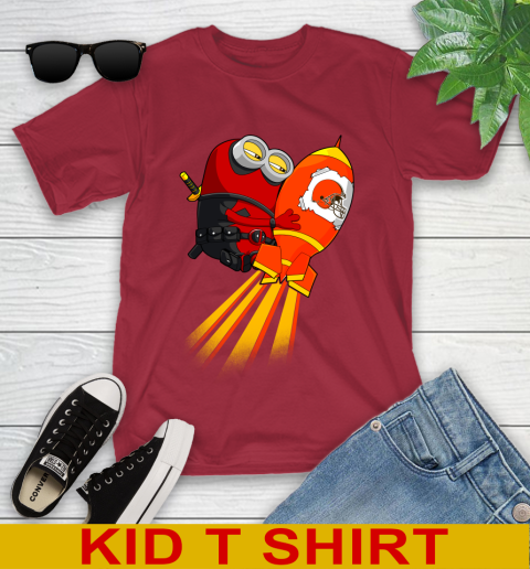 NFL Football Cleveland Browns Deadpool Minion Marvel Shirt Youth T-Shirt 13 NFL Football Cleveland Browns Deadpool Minion Marvel Shirt Youth T-Shirt - Image 13