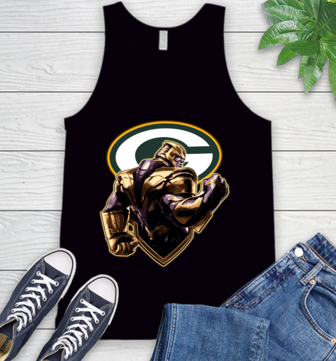 NFL Thanos Avengers Endgame Football Sports Green Bay Packers Tank Top 2