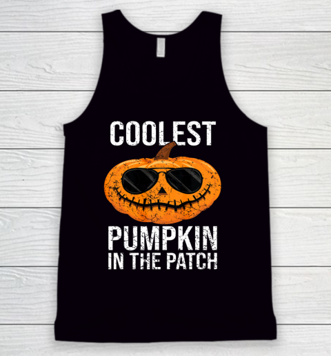 Halloween Pumpkin Face Patch Costume Tank Top