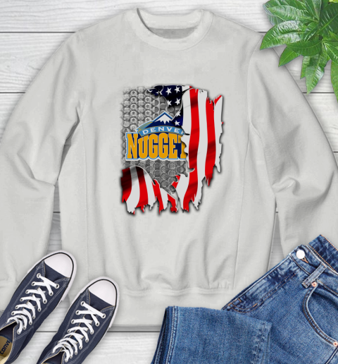 Denver Nuggets NBA Basketball American Flag Sweatshirt 5