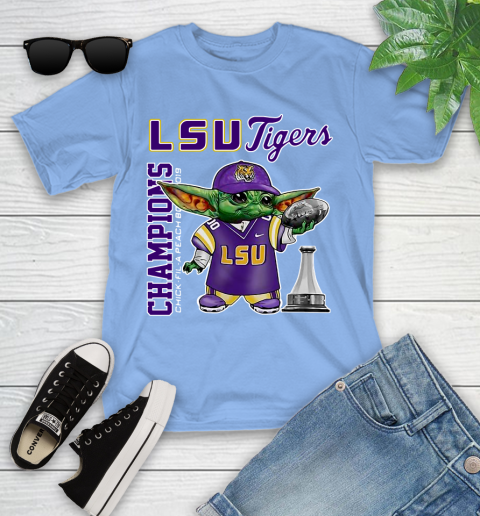 Baby Yoda LSU Tigers Champion Shirt 111