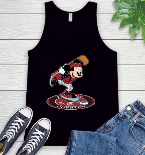 NHL Hockey Arizona Coyotes Cheerful Mickey Disney Shirt Tank Top