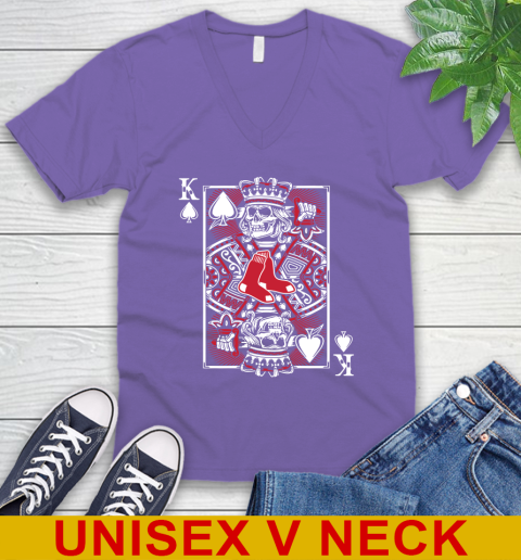 Boston Red Sox MLB Baseball The King Of Spades Death Cards Shirt V-Neck T-Shirt 8