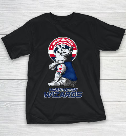 NBA Basketball My Cat Loves Washington Wizards Youth T-Shirt