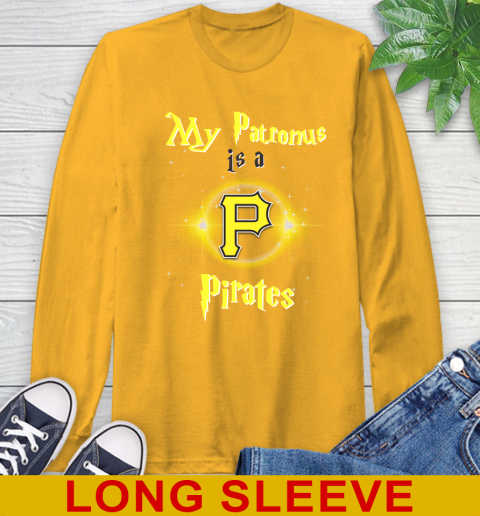 MLB Baseball Harry Potter My Patronus Is A Pittsburgh Pirates Long Sleeve T-Shirt 2