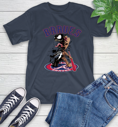 MLB Atlanta Braves Baseball Venom Groot Guardians Of The Galaxy T-Shirt 4