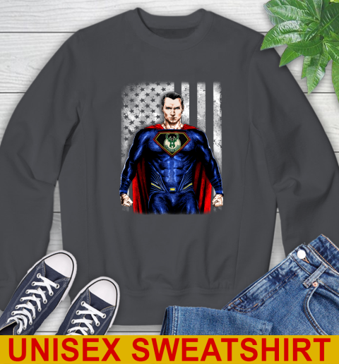 NBA Basketball Milwaukee Bucks Superman DC Shirt Sweatshirt 8 NBA Basketball Milwaukee Bucks Superman DC Shirt Sweatshirt - Image 8