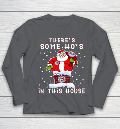 Toronto Blue Jays Christmas There Is Some Hos In This House Santa Stuck In The Chimney MLB Youth Long Sleeve 6