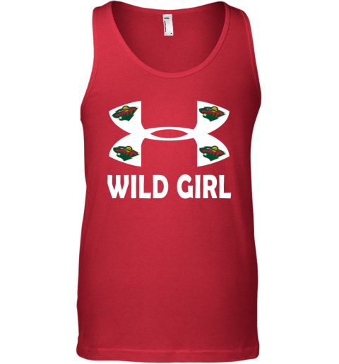 NHL Minnesota Wild Girl Under Armour Hockey Sports 3r2SZAFknL9 unisex tank 17 95 151514 front red