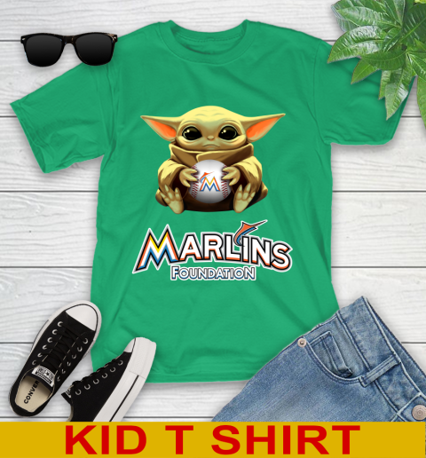 MLB Baseball Miami Marlins Star Wars Baby Yoda Shirt 106