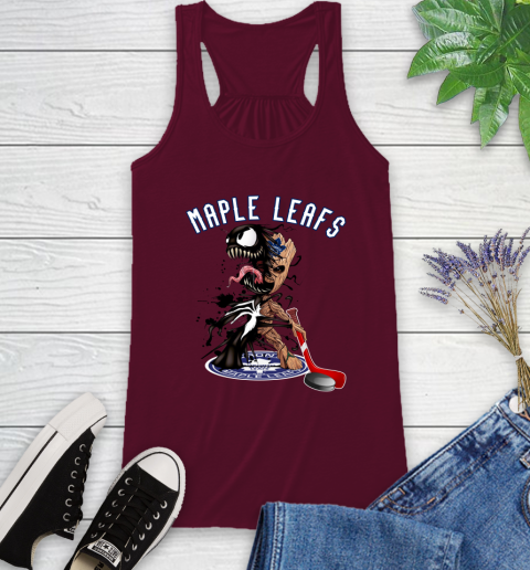 NHL Toronto Maple Leafs Hockey Venom Groot Guardians Of The Galaxy Racerback Tank 3