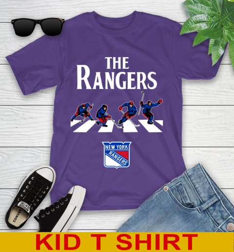 NHL Hockey New York Rangers The Beatles Rock Band Shirt Youth T-Shirt 3