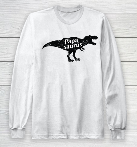 Father's Day Funny Gift Ideas Apparel  Papa Saurus Dad Father Long Sleeve T-Shirt