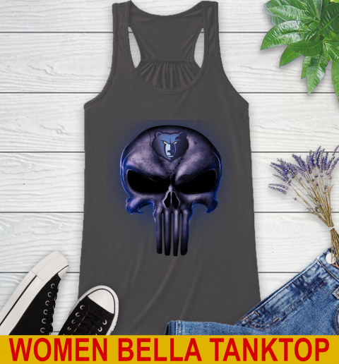 Memphis Grizzlies NBA Basketball Punisher Skull Sports Racerback Tank 10