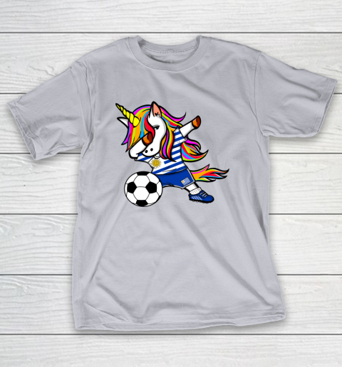 Dabbing Unicorn Uruguay Football Uruguayan Flag Soccer T-Shirt 18