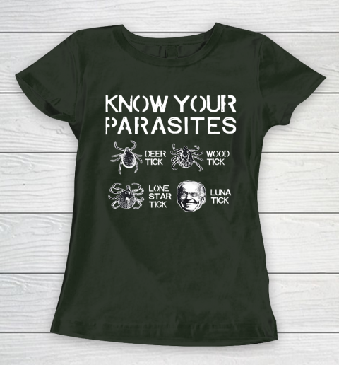 Know Your Parasites Funny Joe Biden Luna Tick Women's T-Shirt 4