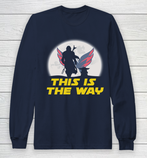 Washington Capitals NHL Ice Hockey Star Wars Yoda And Mandalorian This Is The Way Long Sleeve T-Shirt 3 Washington Capitals NHL Ice Hockey Star Wars Yoda And Mandalorian This Is The Way Long Sleeve T-Shirt - Image 3