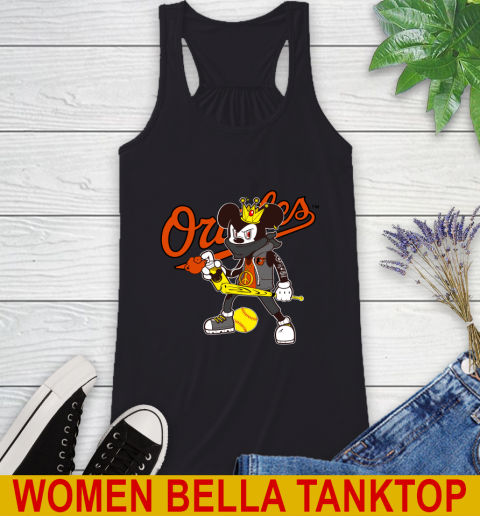 Baltimore Orioles MLB Baseball Mickey Peace Sign Sports Racerback Tank 3 Baltimore Orioles MLB Baseball Mickey Peace Sign Sports Racerback Tank - Image 3