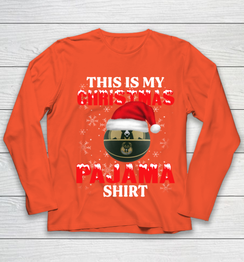 Milwaukee Bucks This Is My Christmas Pajama Shirt NBA Youth Long Sleeve 4 Milwaukee Bucks This Is My Christmas Pajama Shirt NBA Youth Long Sleeve - Image 4