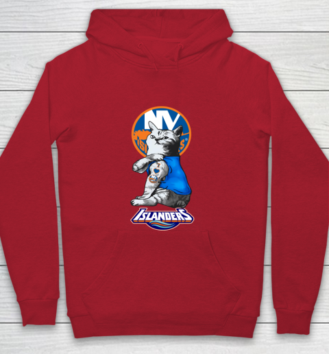 NHL My Cat Loves New York Islanders Hockey Youth Hoodie 7