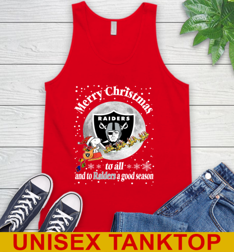 Oakland Raiders Merry Christmas To All And To Raiders A Good Season NFL Football Sports Tank Top 5